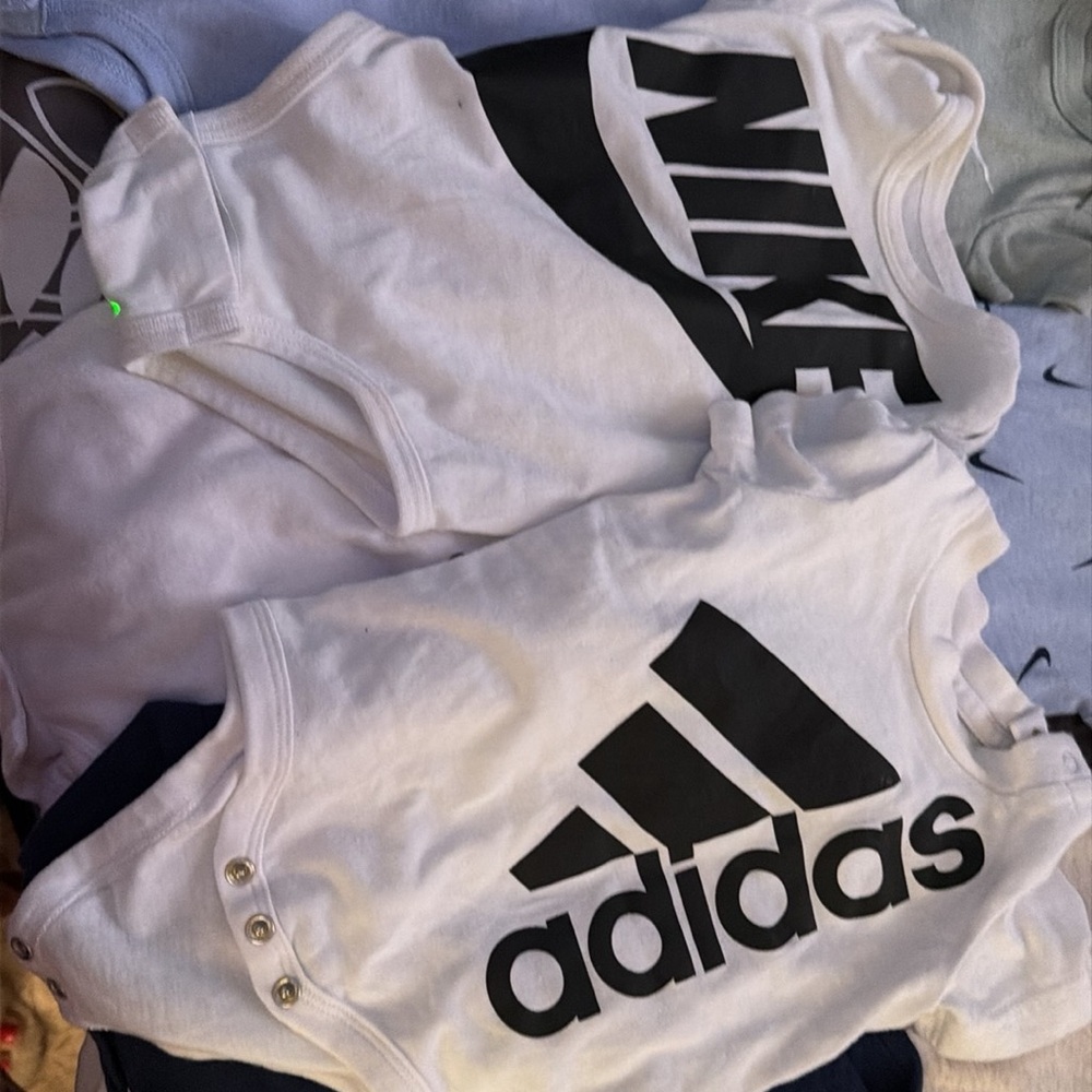 Nike White Bodysuit with Black Logo